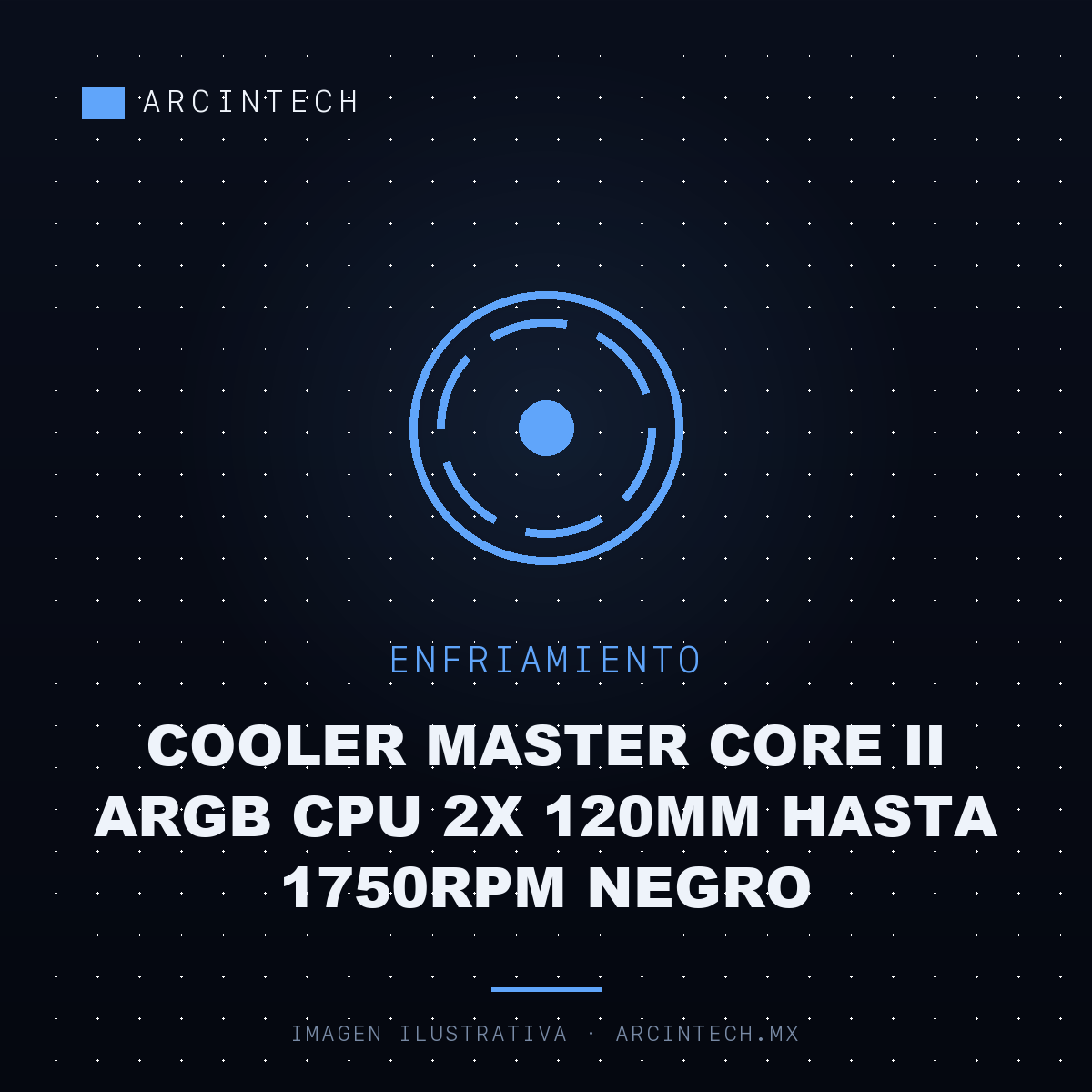 Enfriamiento Liquido Cooler Master Core Ii ARGB CPU 2X 120MM Hasta 1750RPM Negro