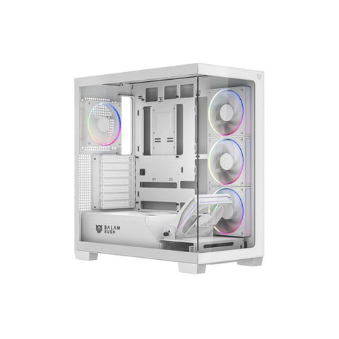 Gabinete Balam Rush Tank Polar 7900 Midi-tower Atx/micro-atx/mini-itx USB 2.0/3.0 sin Fuente 5 Ventiladores Instalados Blanco (