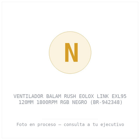 Ventilador Balam Rush Eolox Link EXL95 120MM 1800RPM RGB Negro