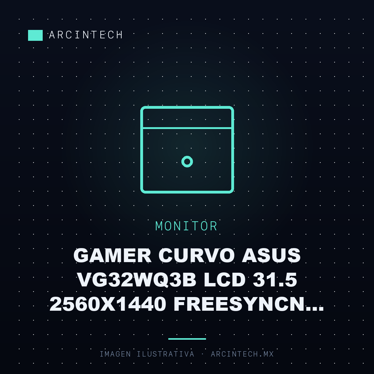 Monitor Gamer Curvo ASUS VG32WQ3B LCD 31.5 2560X1440 Freesyncn 180Hz Hdmi/displayport Bocinas Integradas Negro