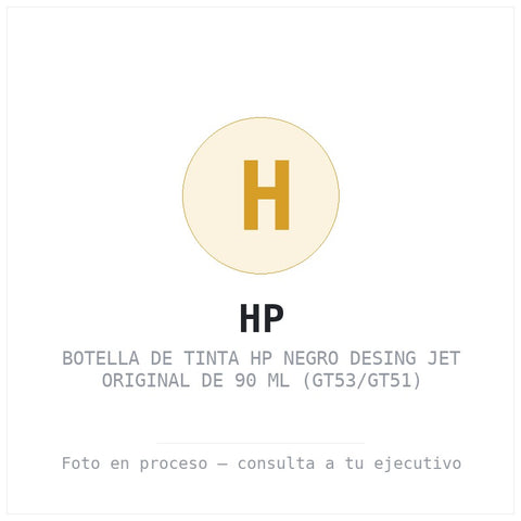 Botella de Tinta HP Negro Desing Jet Original de 90 Ml
