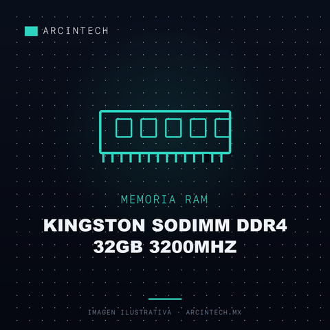 Memoria RAM Kingston Sodimm DDR4 32GB 3200MHz