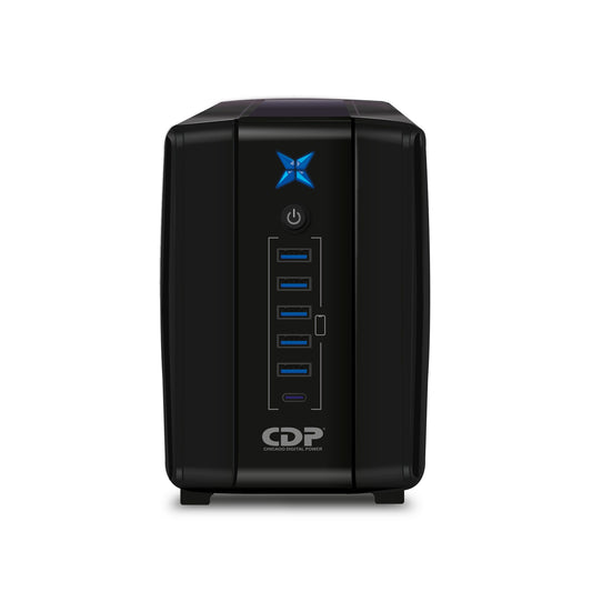 No Break Cdp 750VA/375W 8 Contactos, Indicadores Led, Braker, 4RESPALDO de Bateria y 4 Sup de Picos