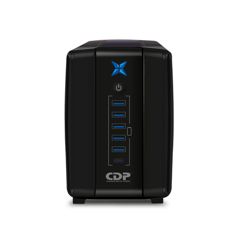 No Break Cdp 750VA/375W 8 Contactos, Indicadores Led, Braker, 4RESPALDO de Bateria y 4 Sup de Picos