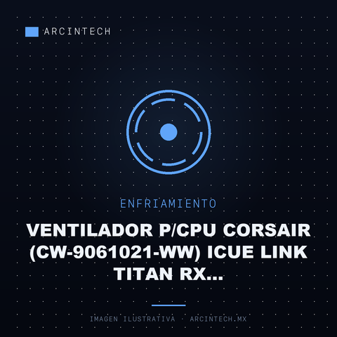 Ventilador P/cpu Corsair (CW-9061021-WW) Icue Link Titan RX RGB,360MM,ENFRIAMIENTO Liquido,blanco