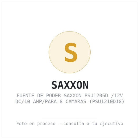 Fuente de Poder Saxxon PSU1205D /12V DC/10 Amp/para 8 Camaras