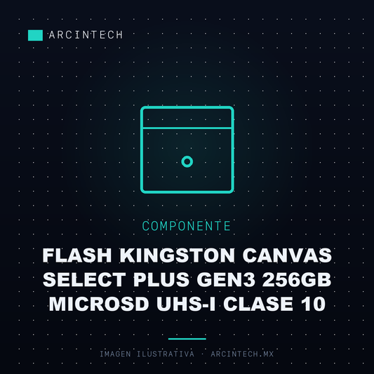 Memoria Flash Kingston Canvas Select Plus GEN3 256GB Microsd Uhs-i Clase 10