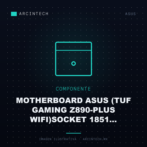 Motherboard ASUS (tuf Gaming Z890-PLUS Wifi)socket 1851 15A,4*DDR5,HDMI,TB,PCIE-5.0,WIFI7,ATX