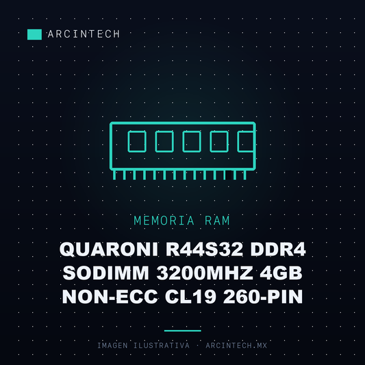 Memoria RAM Quaroni R44S32 DDR4 Sodimm 3200MHz 4GB Non-ecc CL19 260-PIN