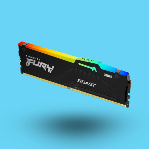 MEMORIA RAM KINGSTON FURY BEAST RGB DDR5 5600MHZ 32GB CL40 XMP (KF556C40BBA-32)