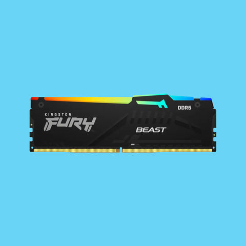 MEMORIA RAM KINGSTON FURY BEAST RGB DDR5 5600MHZ 32GB CL40 XMP (KF556C40BBA-32)