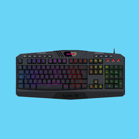 KIT REDRAGON TECLADO MOUSE AUDIFONOS Y MOUSEPAD ALAMBRICO USB NEGRO (S101-BA-2-SP)