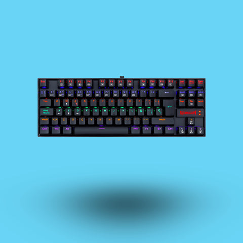 TECLADO GAMER REDRAGON KUMARA K552RGB MECÁNICO SWITCH ROJO ALÁMBRICO NEGRO (K552RGB-1R-SP )