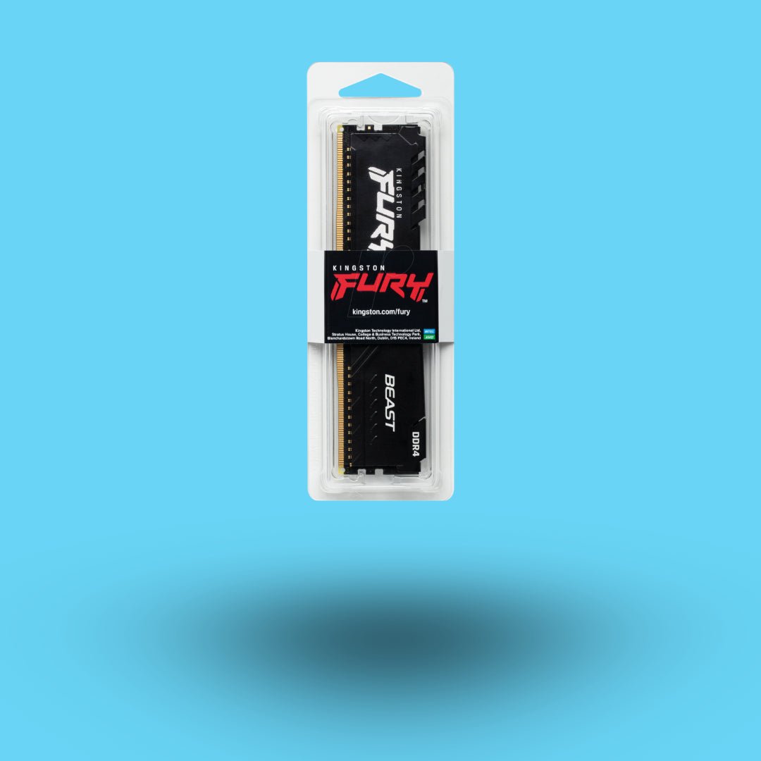 MEMORIA RAM DIMM DDR4 KINGSTON FURY BEAST 8GB 3200MHZ CL16 NEGRO (KF432C16BB/8)