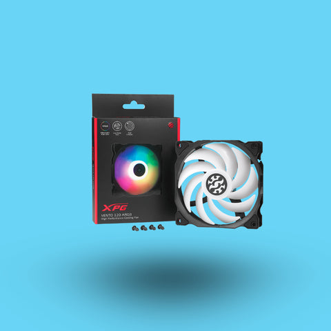 VENTILADOR ADATA XPG VENTO 120MM ARGB 3 PINES 1200RPM NEGRO (VENTO120ARGB-BKCWW)