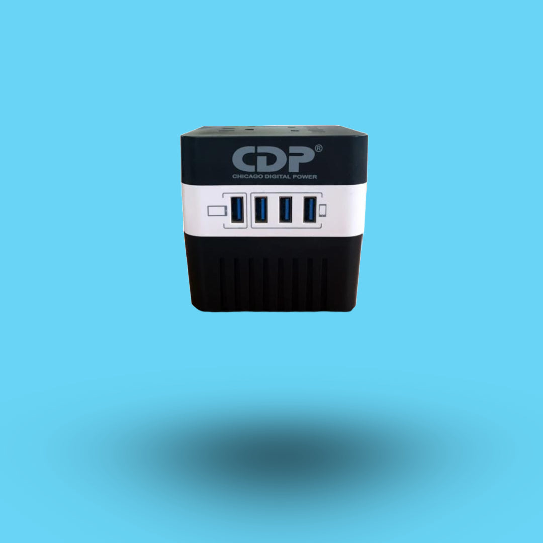 REGULADOR MARCA CDPMOD RU-AVR604600VA 4 CONTACTOS, 4 USB DE  RECARGA  (RU-AVR604600VA)