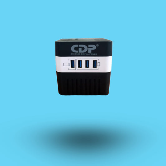 REGULADOR MARCA CDPMOD RU-AVR604600VA 4 CONTACTOS, 4 USB DE  RECARGA  (RU-AVR604600VA)