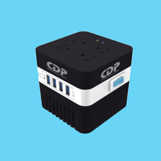 REGULADOR MARCA CDPMOD RU-AVR604600VA 4 CONTACTOS, 4 USB DE  RECARGA  (RU-AVR604600VA)