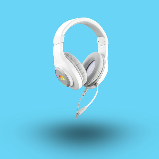AUDIFONOS GAMER REDRAGON HYLAS H260W DIADEMA ALAMBRICO 2 METROS MICROFONO OMNIDIRECCIONAL USB-A RGB BLANCO (H260W-RGB)