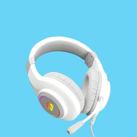 AUDIFONOS GAMER REDRAGON HYLAS H260W DIADEMA ALAMBRICO 2 METROS MICROFONO OMNIDIRECCIONAL USB-A RGB BLANCO (H260W-RGB)