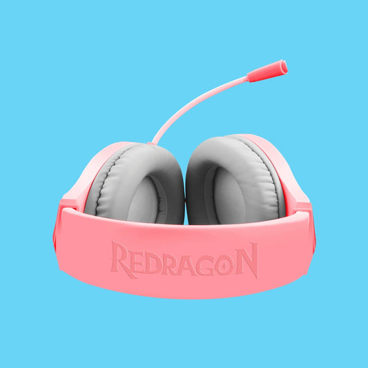 AUDIFONOS GAMER REDRAGON HYLAS H260P DIADEMA ALAMBRICO 2 METROS MICROFONO OMNIDIRECCIONAL USB-A RGB ROSA (H260P-RGB)