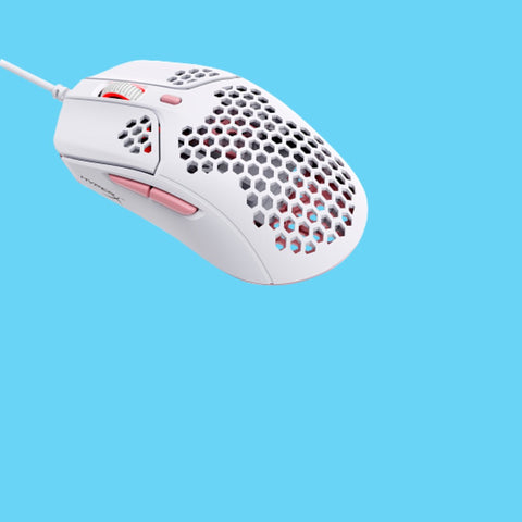 MOUSE HYPERX PULSEFIRE HASTE EROGONOMICO ALAMBRICO 16000DPI BLANCO (4P5E4AA)