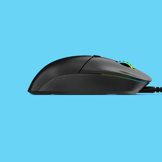 MOUSE ALPHA SWITCH OMRON PIXART PAW 3335 16000 DPI 400 IPS RGB 6 BOTONES USB TIPO C NEGRO GAMER (ALPHA-BKCWW)