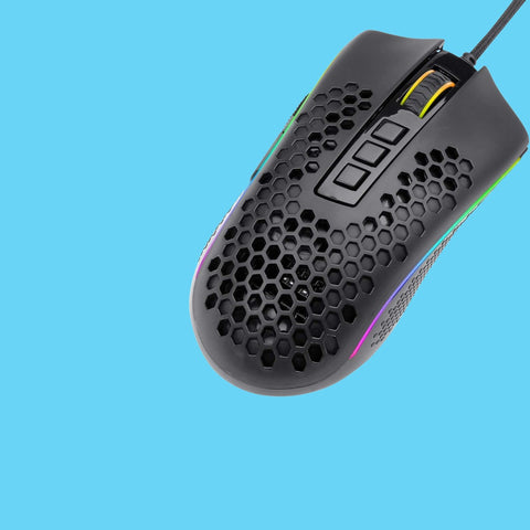 MOUSE REDRAGON OPTICO CABLE USB RETROILUMINACION RGB 8 BOTONES PROGRAMABLES (M988-RGB)