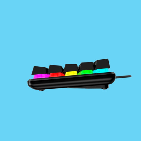 TECLADO GAMER HYPERX ALLOY ORIGINS 65 MECANICO RGB SWITCH AQUA INGLES USB NEGRO (56R64AA#ABA)