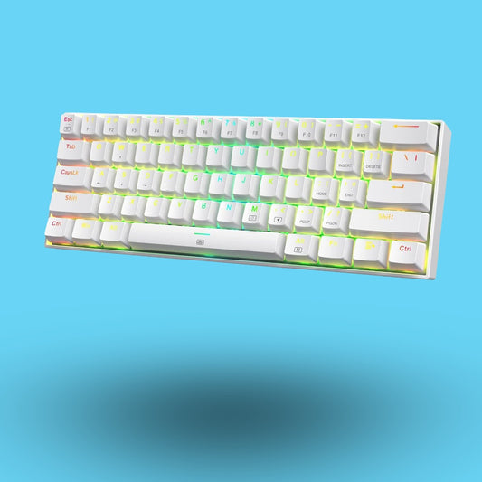 TECLADO GAMER REDRAGON DRAGONBORN K630 RGB TECLADO MECANICO SWITCH BLUE ALAMBRICO BLANCO INGLES (K630W-RGB BL)