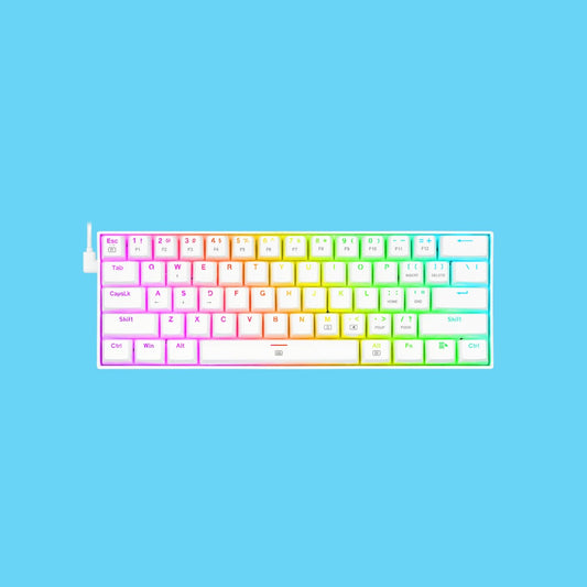 TECLADO GAMER REDRAGON DRAGONBORN K630 RGB TECLADO MECANICO SWITCH BLUE ALAMBRICO BLANCO INGLES (K630W-RGB BL)