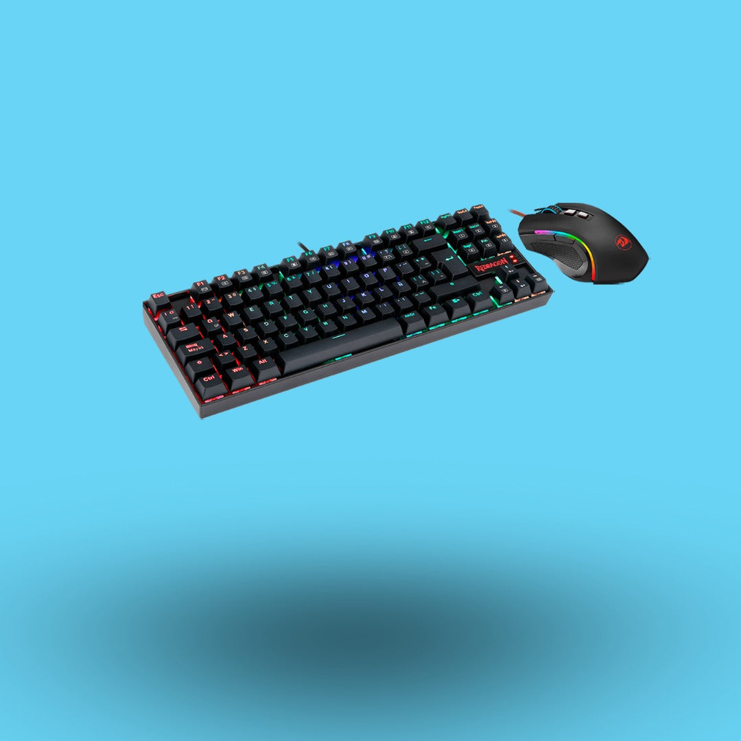KIT GAMER REDRAGON TECLADO Y MOUSE USB RGB NEGRO (K552RGB-BA-SP)