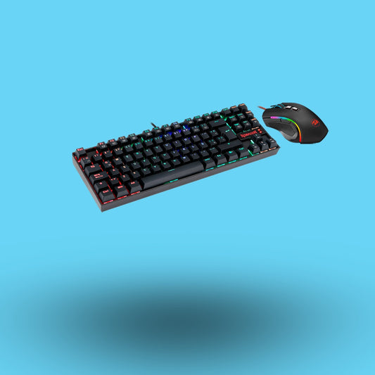 KIT GAMER REDRAGON TECLADO Y MOUSE USB RGB NEGRO (K552RGB-BA-SP)