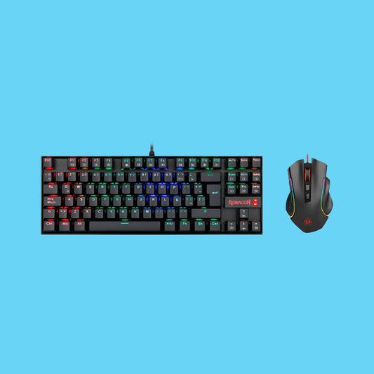 KIT GAMER REDRAGON TECLADO Y MOUSE USB RGB NEGRO (K552RGB-BA-SP)