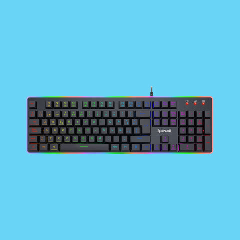TECLADO GAMER REDRAGON DYAUS 2 K509 ALAMBRICO MEMBRANA ESPAÑOL RETROILUMINADO RGB NEGRO (K509RGB-SP)