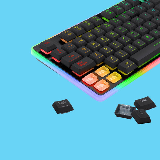 TECLADO GAMER REDRAGON DYAUS 2 K509 ALAMBRICO MEMBRANA ESPAÑOL RETROILUMINADO RGB NEGRO (K509RGB-SP)