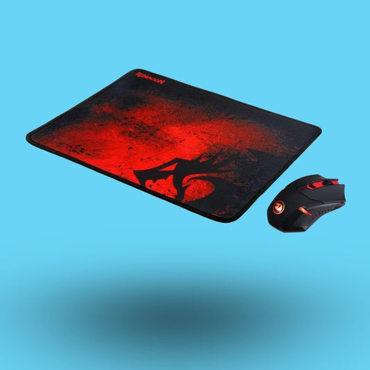 KIT GAMER REDRAGON MOUSE MOUSEPAD INALAMBRICO USB A NEGRO Y ROJO (M601WL-BA)