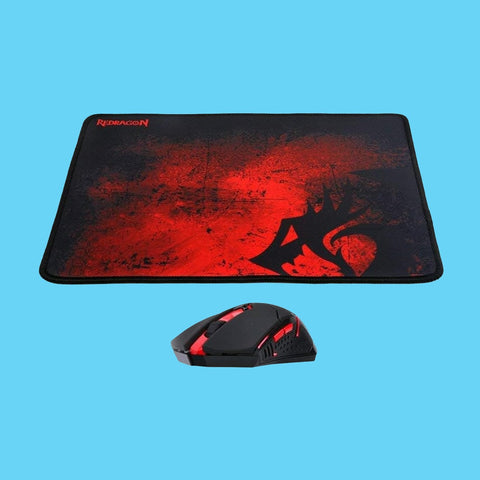 KIT GAMER REDRAGON MOUSE MOUSEPAD INALAMBRICO USB A NEGRO Y ROJO (M601WL-BA)