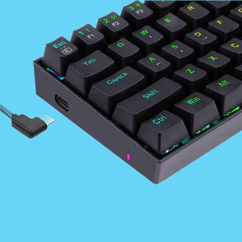 TECLADO GAMER REDRAGON DRAGONBORN MEANICO SWITCH RED ALAMBRICO NEGRO (K630RGB RD)