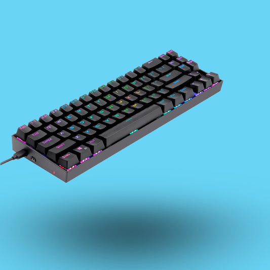TECLADO GAMER REDRAGON DEIMOS MECANICO SWITCH ROJO ALAMBRICO INALAMBRICO NEGRO (K599-KRS)