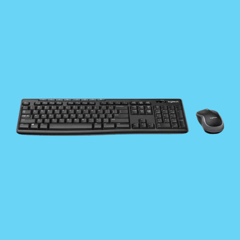 KIT TECLADO Y MOUSE LOGITECH MK270 INALAMBRICO OPTICO NEGRO USB