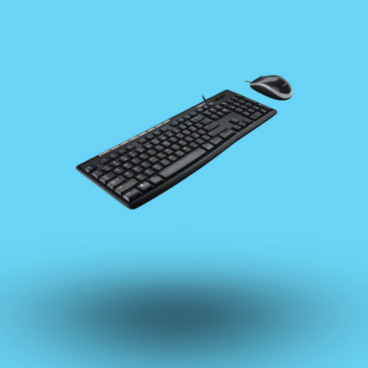 KIT DE TECLADO Y MOUSE LOGITECH ALAMBRICO TECLAS MULTIMEDIA USB NEGRO (920-002716)
