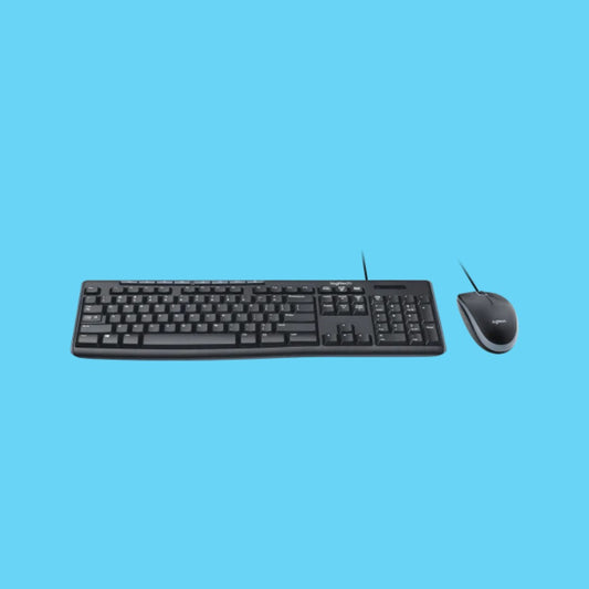KIT DE TECLADO Y MOUSE LOGITECH ALAMBRICO TECLAS MULTIMEDIA USB NEGRO (920-002716)