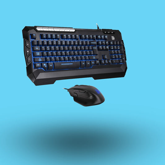 KIT GAMER THERMALTAKE DE TECLADO Y MOUSE ALAMBRICO USB NEGRO (CM-CMC-WLXXMB-SP)