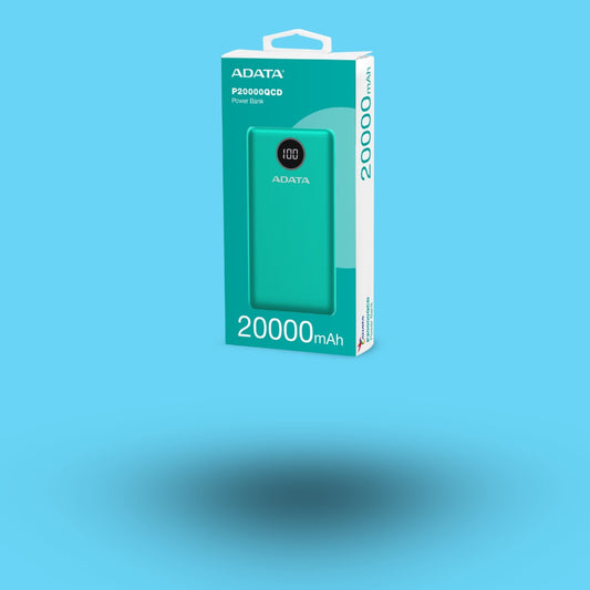 POWER BANK ADATA P20000QCD 20.000MAH 2XUSB TIPO C VERDE (AP20000QCD-DGT-CGN)