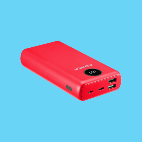 POWER BANK ADATA P20000QCD 20.000MAH 2XUSB TIPO C ROJO (AP20000QCD-DGT-CRD)