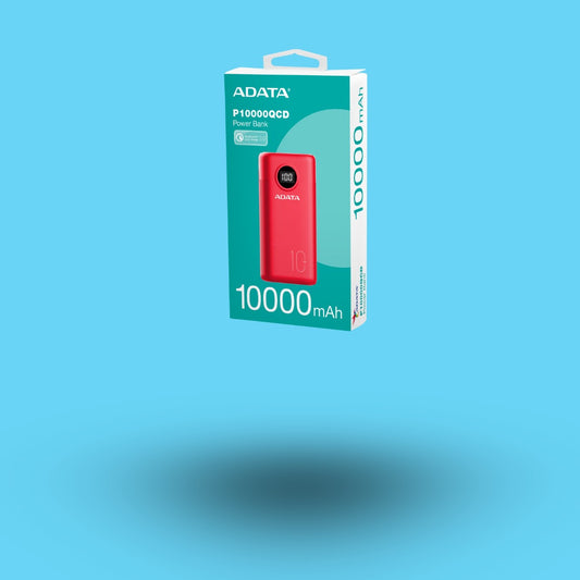 POWER BANK ADATA P10000QCD 10.000MAH 2XUSB TIPO C ROJO (AP10000QCD-DGT-CRD)