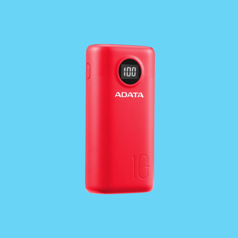 POWER BANK ADATA P10000QCD 10.000MAH 2XUSB TIPO C ROJO (AP10000QCD-DGT-CRD)