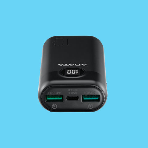 POWER BANK ADATA P10000QCD 10.000MAH 2XUSB TIPO C NEGRO (AP10000QCD-DGT-CBK)