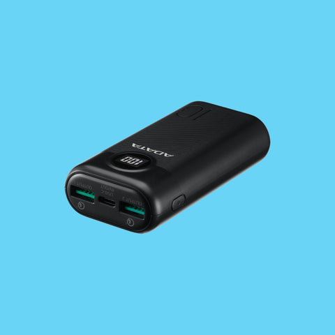 POWER BANK ADATA P10000QCD 10.000MAH 2XUSB TIPO C NEGRO (AP10000QCD-DGT-CBK)